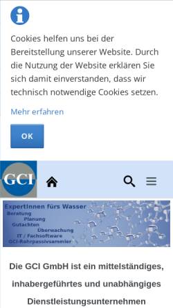 Vorschau der mobilen Webseite www.gci-kw.de, GCI GmbH
