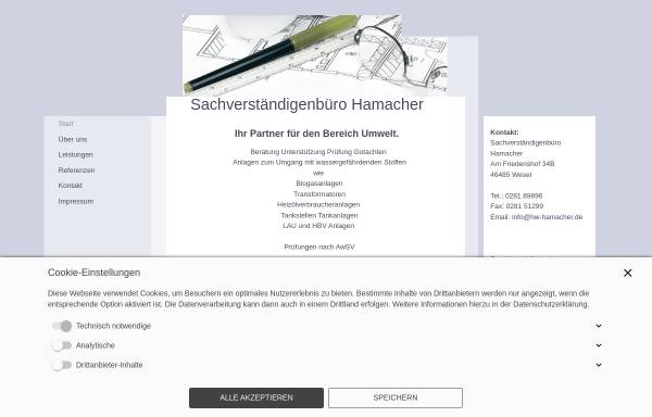 Vorschau von www.hw-hamacher.de, Hamacher, Hans-Werner