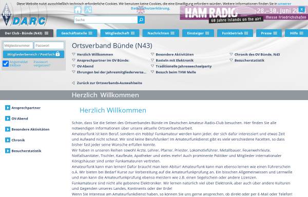 Vorschau von www.darc.de, DARC Ortsverband N43 Bünde