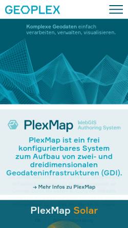 Vorschau der mobilen Webseite www.geoplex.de, Geoplex GmbH