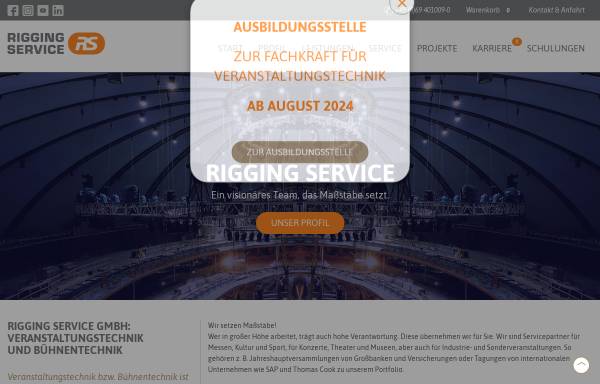 Vorschau von www.rigging-service.de, Rigging Service GmbH