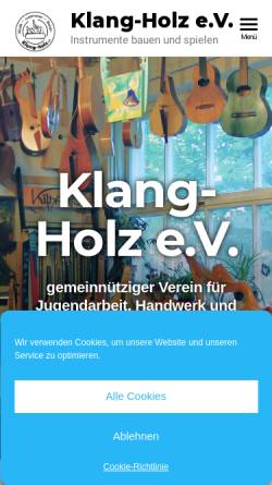 Vorschau der mobilen Webseite www.klang-holz.de, Klang-Holz e. V.