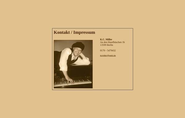 Vorschau von www.kcmiller.de, K. C. Miller - Piano - Vocals- Klavierunterricht