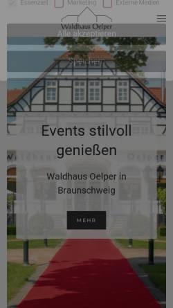 Vorschau der mobilen Webseite waldhaus-oelper.de, Waldhaus Oelper