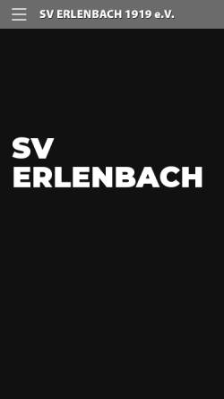 Vorschau der mobilen Webseite www.sv-erlenbach.de, SV Erlenbach 1919 e.V.