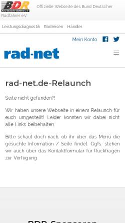 Vorschau der mobilen Webseite www.rad-net.de, Institute für Leistungsdiagnostik