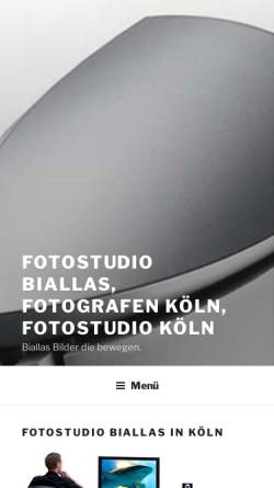 Vorschau der mobilen Webseite biallas.de, Fotostudio Biallas GmbH