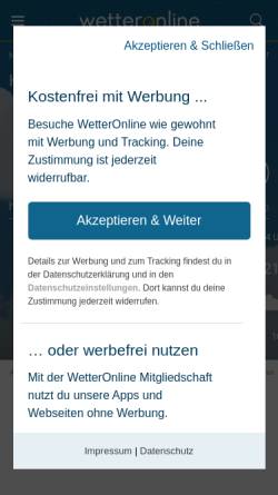 Vorschau der mobilen Webseite www.wetteronline.de, Wetter Online Herford