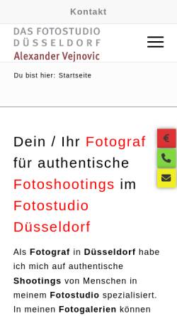Vorschau der mobilen Webseite www.das-fotostudio-duesseldorf.de, Das Fotostudio Düsseldorf