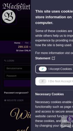Vorschau der mobilen Webseite www.black-flirt.de, Black Flirt