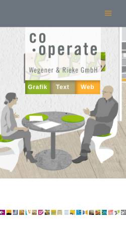 Vorschau der mobilen Webseite www.co-operate.net, Co-operate Wegener & Rieke GmbH