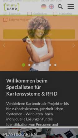 Vorschau der mobilen Webseite www.youcard.de, YouCard Kartensysteme GmbH
