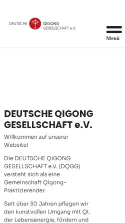 Vorschau der mobilen Webseite qigong-gesellschaft.de, Deutsche Qigong Gesellschaft e.V.