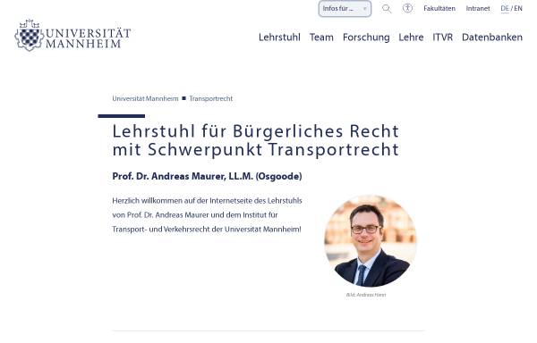 Vorschau von www.transportrecht.de, Transportrecht