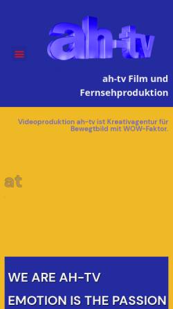 Vorschau der mobilen Webseite www.ah-tv.de, AH-TV Film und Fernsehproduktion