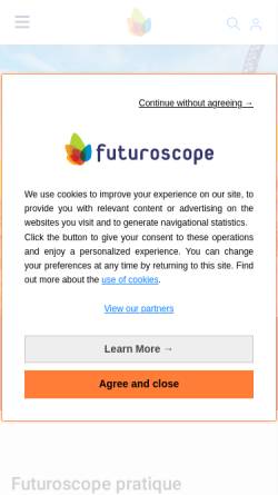 Vorschau der mobilen Webseite www.futuroscope.com, Futuroscope