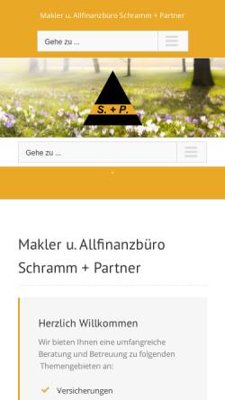 Vorschau der mobilen Webseite www.schramm-partner-borna.de, Makler und Allfinanzbüro Schramm + Partner