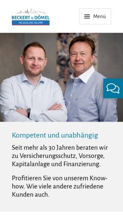 Vorschau der mobilen Webseite www.versicherungsvergleich-sachsen.de, Maklerbüro Dömel, Inh. Holm Dömel