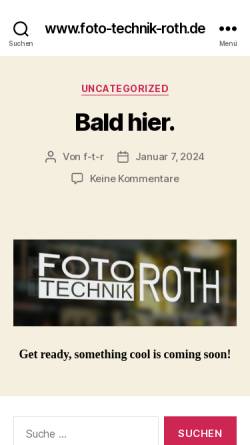 Vorschau der mobilen Webseite www.foto-technik-roth.de, Foto-Technik-Roth