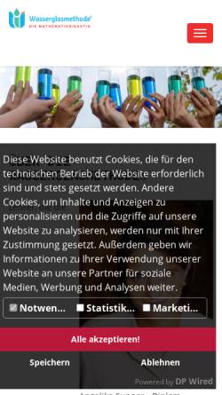 Vorschau der mobilen Webseite wasserglasmethode.com, Rechen-Therapie-Zentrum Hirschberg