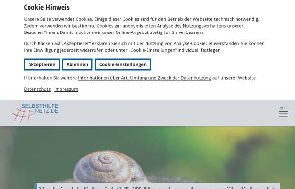 Vorschau von www.selbsthilfenetz.de, Selbsthilfenetz NRW