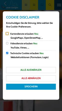 Vorschau der mobilen Webseite www.usingen.de, Stadt Usingen