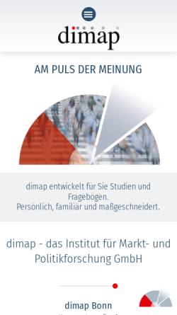 Vorschau der mobilen Webseite dimap.de, Dimap