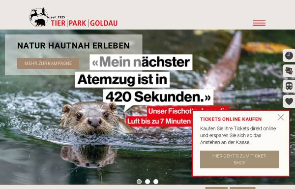 Vorschau von www.tierpark.ch, Natur- und Tierpark Goldau, Goldau