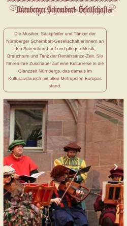 Vorschau der mobilen Webseite www.kfm-online.de, Die Nürnberger Schembart Gesellschaft