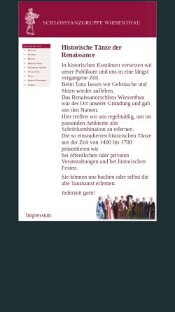 Vorschau der mobilen Webseite www.schlosstanz.de, Schlosstanzgruppe Wiesenthau