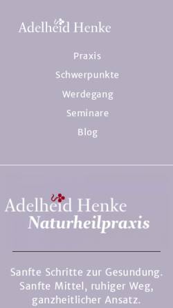 Vorschau der mobilen Webseite www.adelheidhenke.de, Adelheid Henke