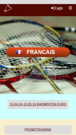 Vorschau der mobilen Webseite www.bcmurten.ch, Badminton Club Murten