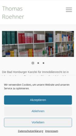 Vorschau der mobilen Webseite ragur.de, Rechtsanwälte Grosshauser und Röhner