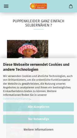 Vorschau der mobilen Webseite www.puppenschnitte.de, Puppenschnitte