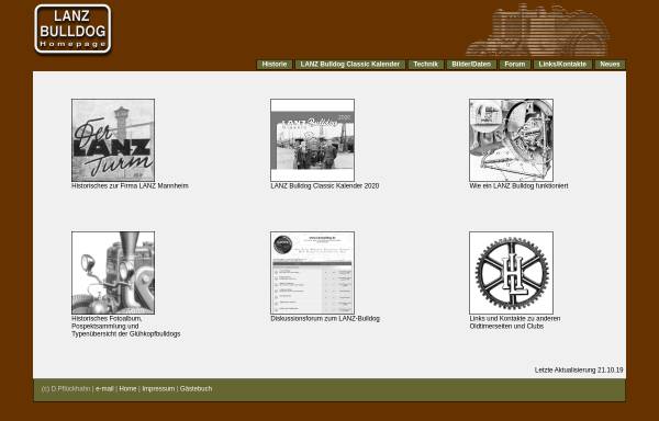 Vorschau von www.lanz-bulldog-homepage.de, Technik und Informationen aller Art zum Lanz-Bulldog von Dirk Pflückhahn