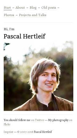 Vorschau der mobilen Webseite pascalhertleif.de, Hertleif, Pascal