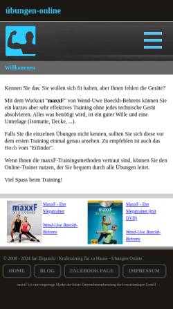 Vorschau der mobilen Webseite www.uebungen-online.de, MaxxF