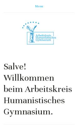 Vorschau der mobilen Webseite www.klassische-bildung.de, Arbeitskreis Humanistisches Gymnasium