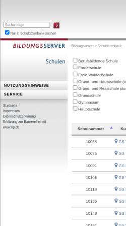 Vorschau der mobilen Webseite schulen.bildung-rp.de, Bildungsserver Rheinland-Pfalz - Schulsuche