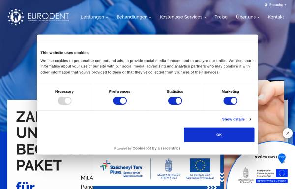 Vorschau von www.eurodent-ungarn.de, Eurodent Zahnklinik