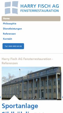 Vorschau der mobilen Webseite www.harryfisch.ch, Harry Fisch AG