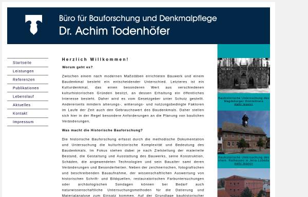 Vorschau von www.architekturhistoriker.de, Todenhöfer, Achim