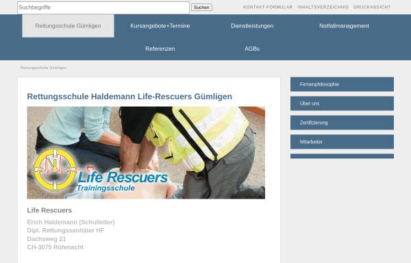 Vorschau von www.life-rescue.ch, Life Rescuers Trainingsschule