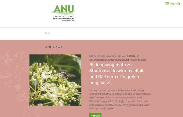 Vorschau von www.umweltbildung.de, Arbeitsgemeinschaft Natur und Umweltbildung