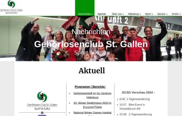 Vorschau von www.gcsg.ch, Gehörlosen Club St. Gallen
