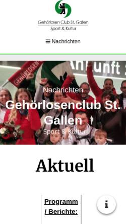 Vorschau der mobilen Webseite www.gcsg.ch, Gehörlosen Club St. Gallen