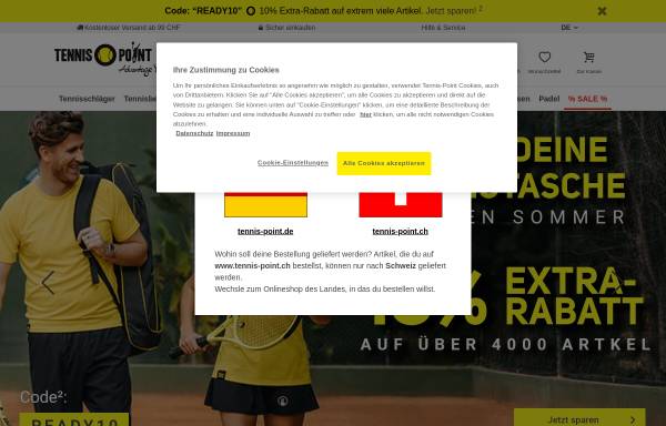 Vorschau von www.tennis-point.ch, Mrs Tennis AG