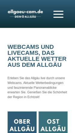 Vorschau der mobilen Webseite www.allgaeu-cam.de, Allgäu Cam