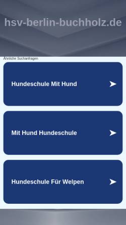 Vorschau der mobilen Webseite www.hsv-berlin-buchholz.de, Hundesportverein Berlin-Buchholz e. V.