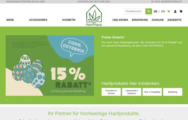 Vorschau von hanfhaus.de, Hempro International GmbH & Co. KG